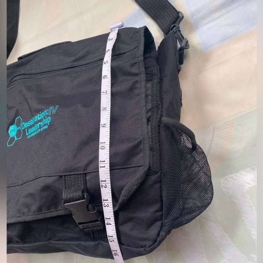 4 imprint #6012 Messenger Letter Black Men Crossbody Bag PTA
